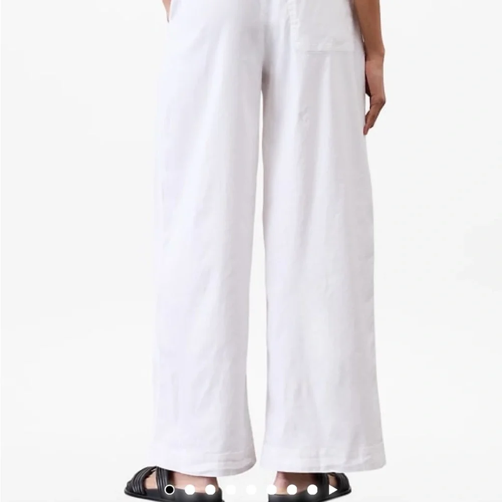 NEW Athleta Wide leg Paradise Drawstring Pants Petite Small White - Picture 11 of 12